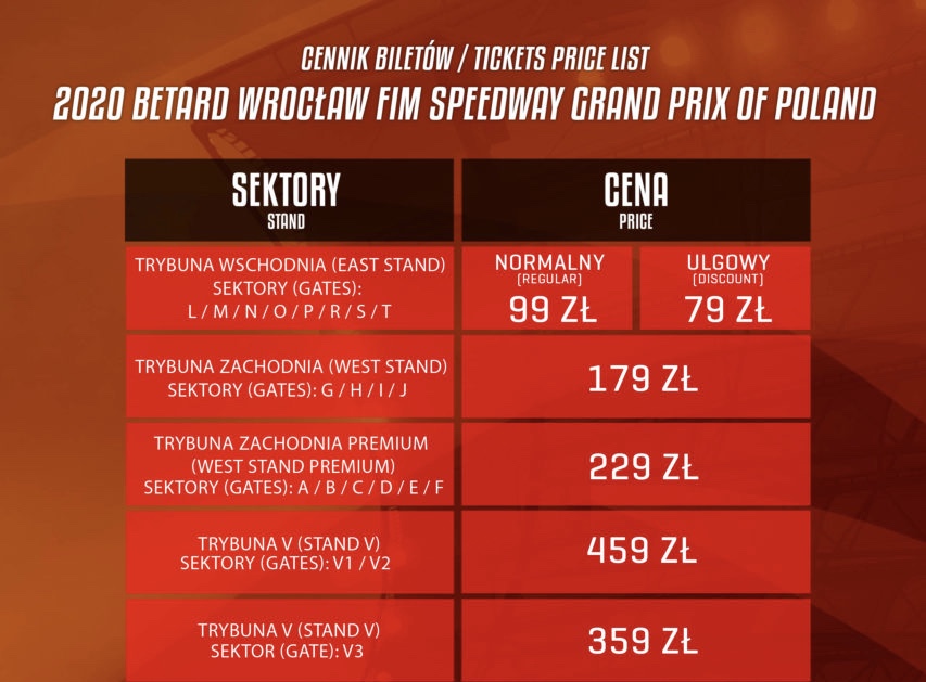 cennik biletow sgp wrocaw 2020